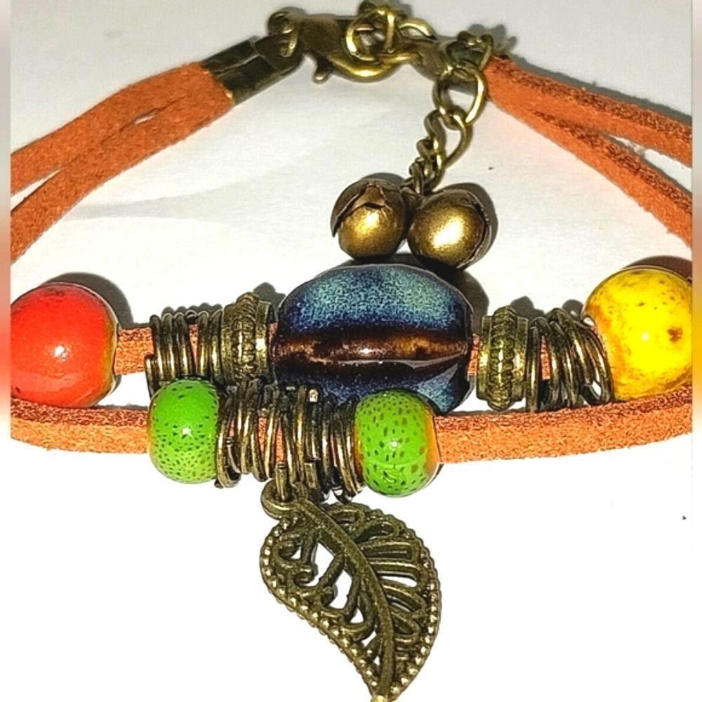 Vintage ethnic style beaded unisex bracelet